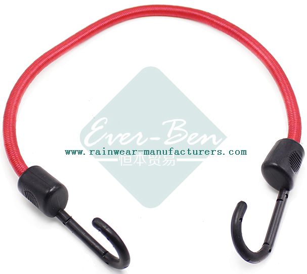 High quality elastic bungee cord with hook-elastic tie down straps